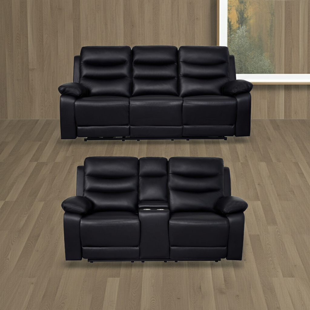 London Black Electric Recliner Set (2+3 Seaters)