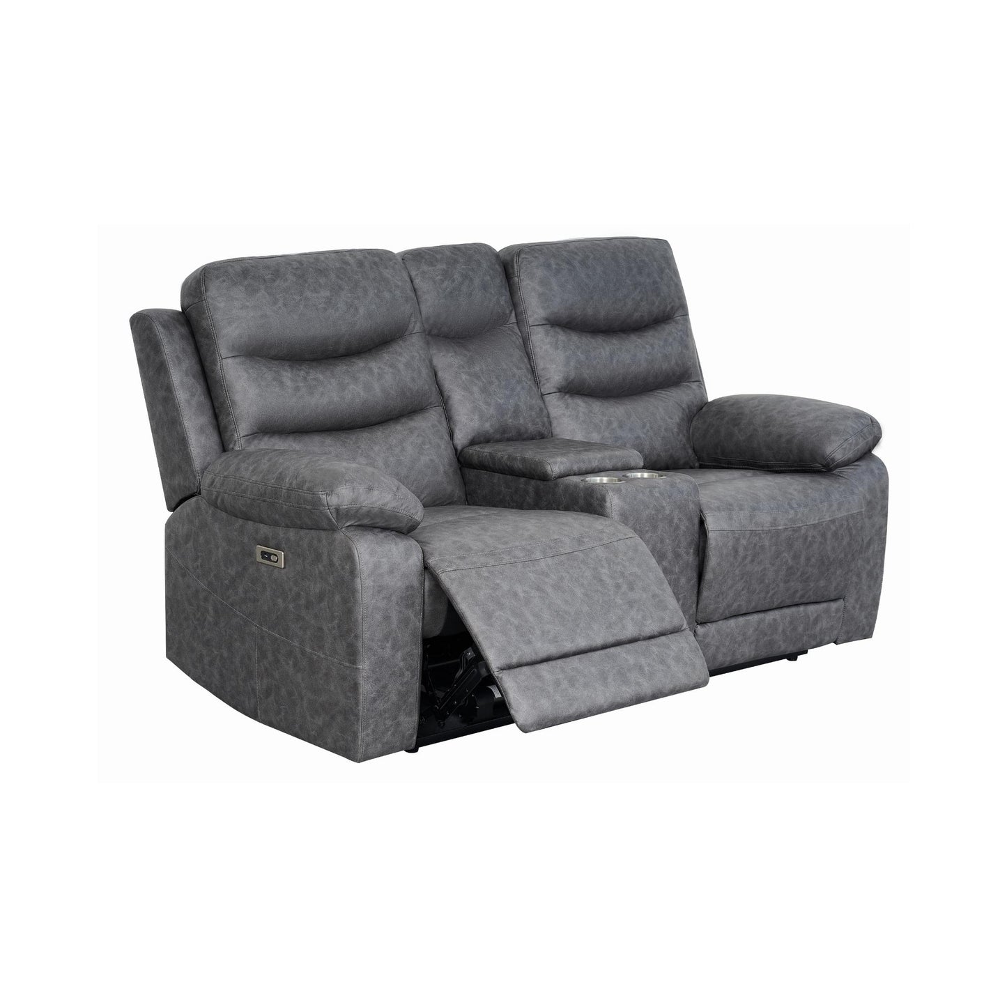 London 2 Seater Grey Electric Recliner