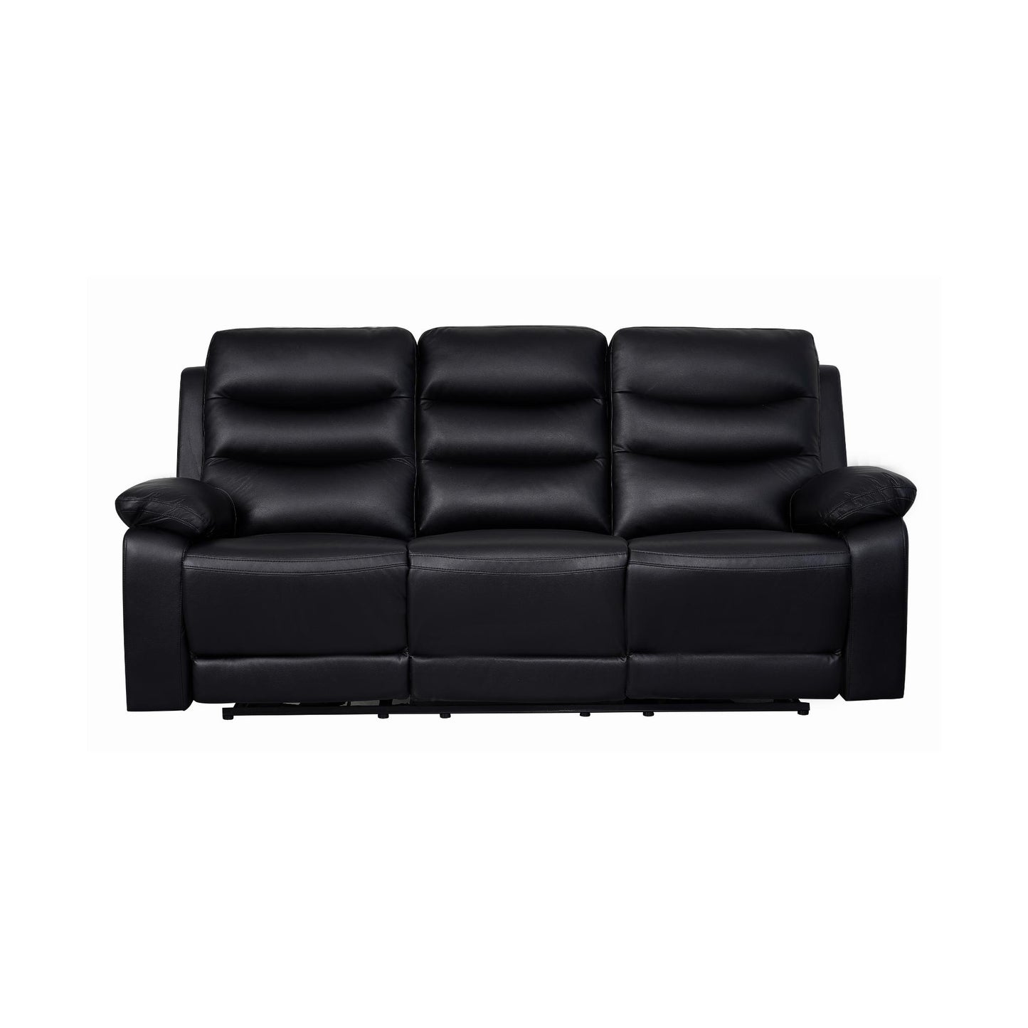 London 3 Seater Black Electric Recliner