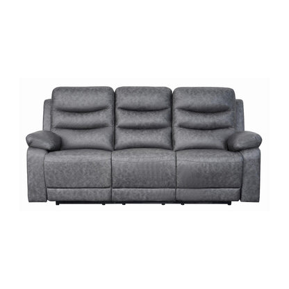 London 3 Seater Grey Electric Recliner