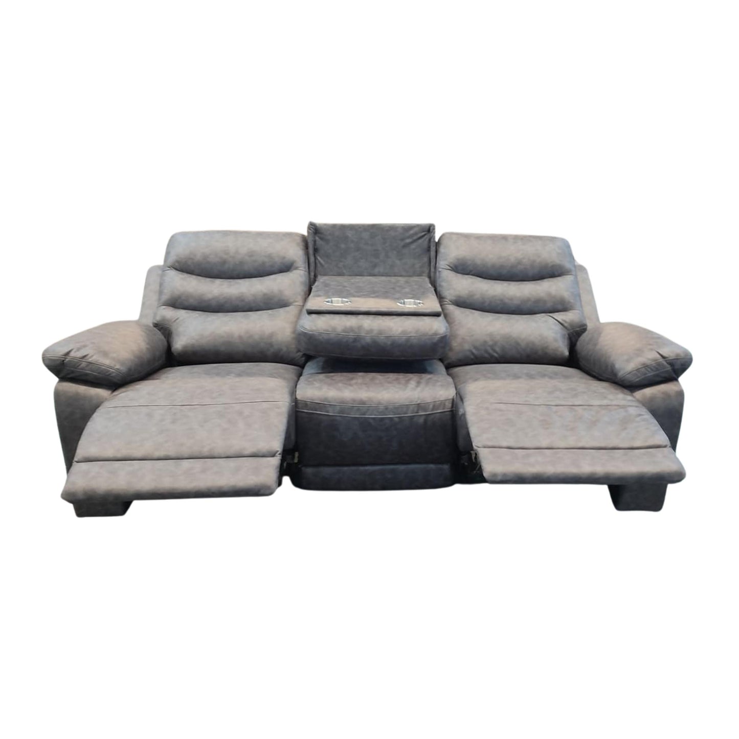 London 3 Seater Grey Electric Recliner