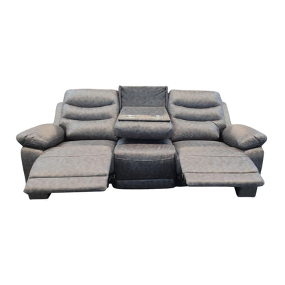 London 3 Seater Grey Electric Recliner