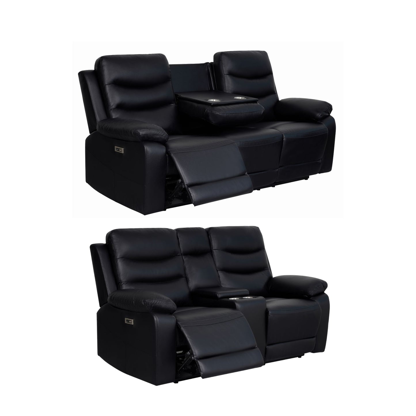 London Black Electric Recliner Set (2+3 Seaters)