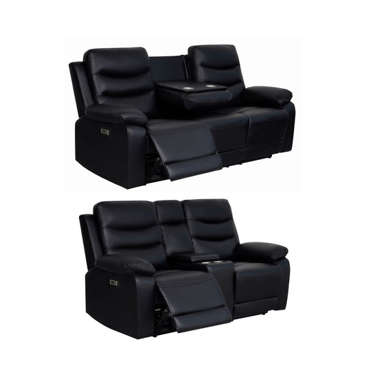 London Black Electric Recliner Set (2+3 Seaters)