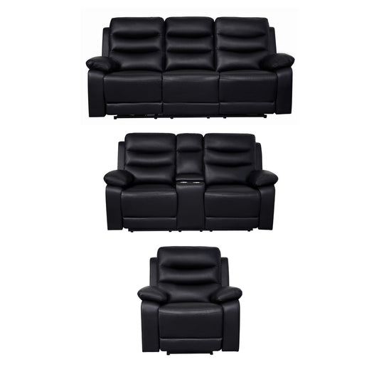 London Black Electric Recliner Set (1+2+3 Seaters)