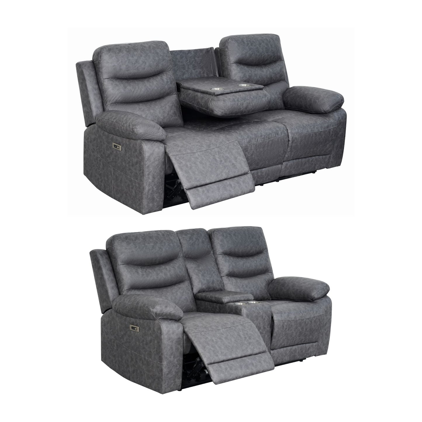 London Grey Electric Recliner Set (2+3 Seaters)