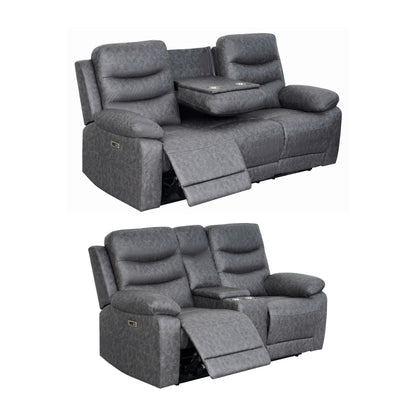 London Grey Electric Recliner Set (2+3 Seaters)