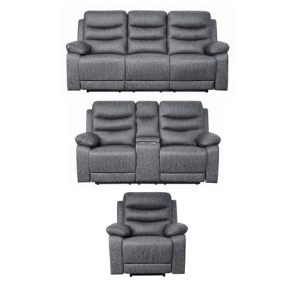 London Grey Electric Recliner Set (1+2+3 Seaters)