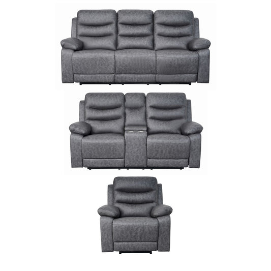 London Grey Electric Recliner Set (1+2+3 Seaters)