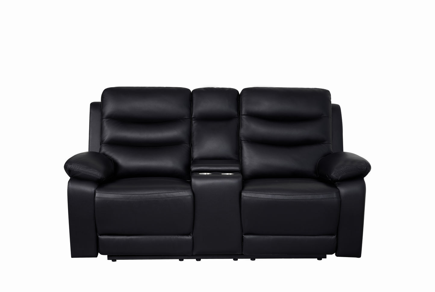 London 2 Seater Black Electric Recliner