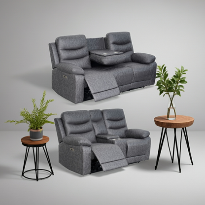 London Grey Electric Recliner Set (2+3 Seaters)