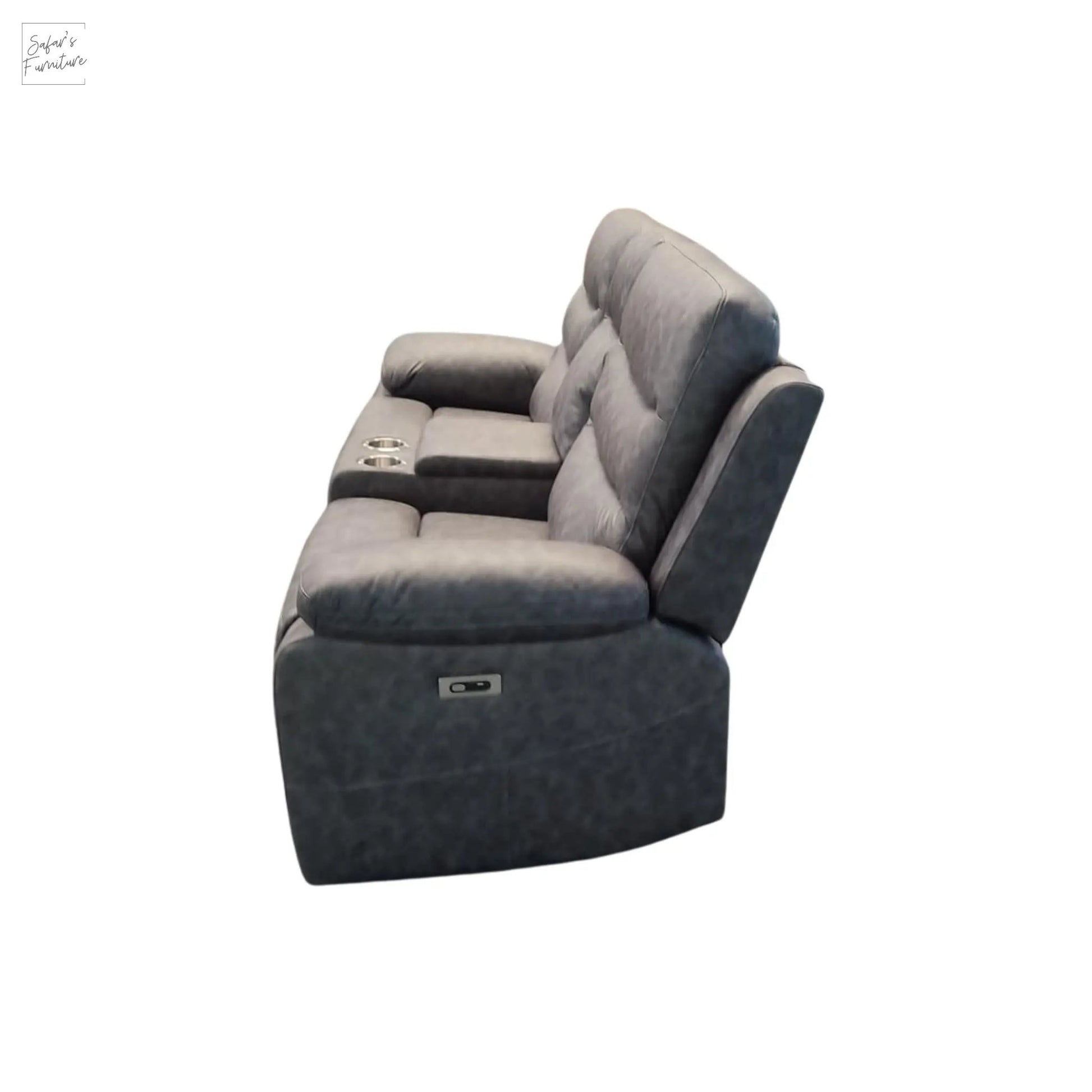 London 2 Seater Grey Electric Recliner My Store