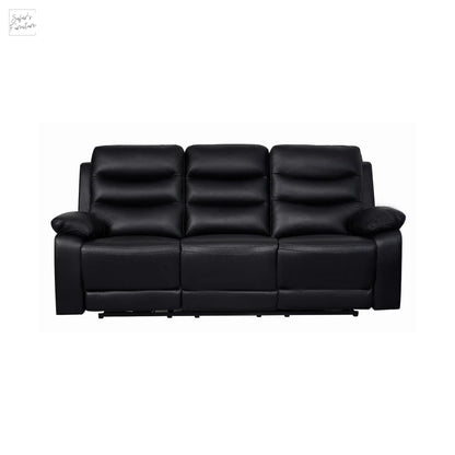 London 3 Seater Black Electric Recliner My Store