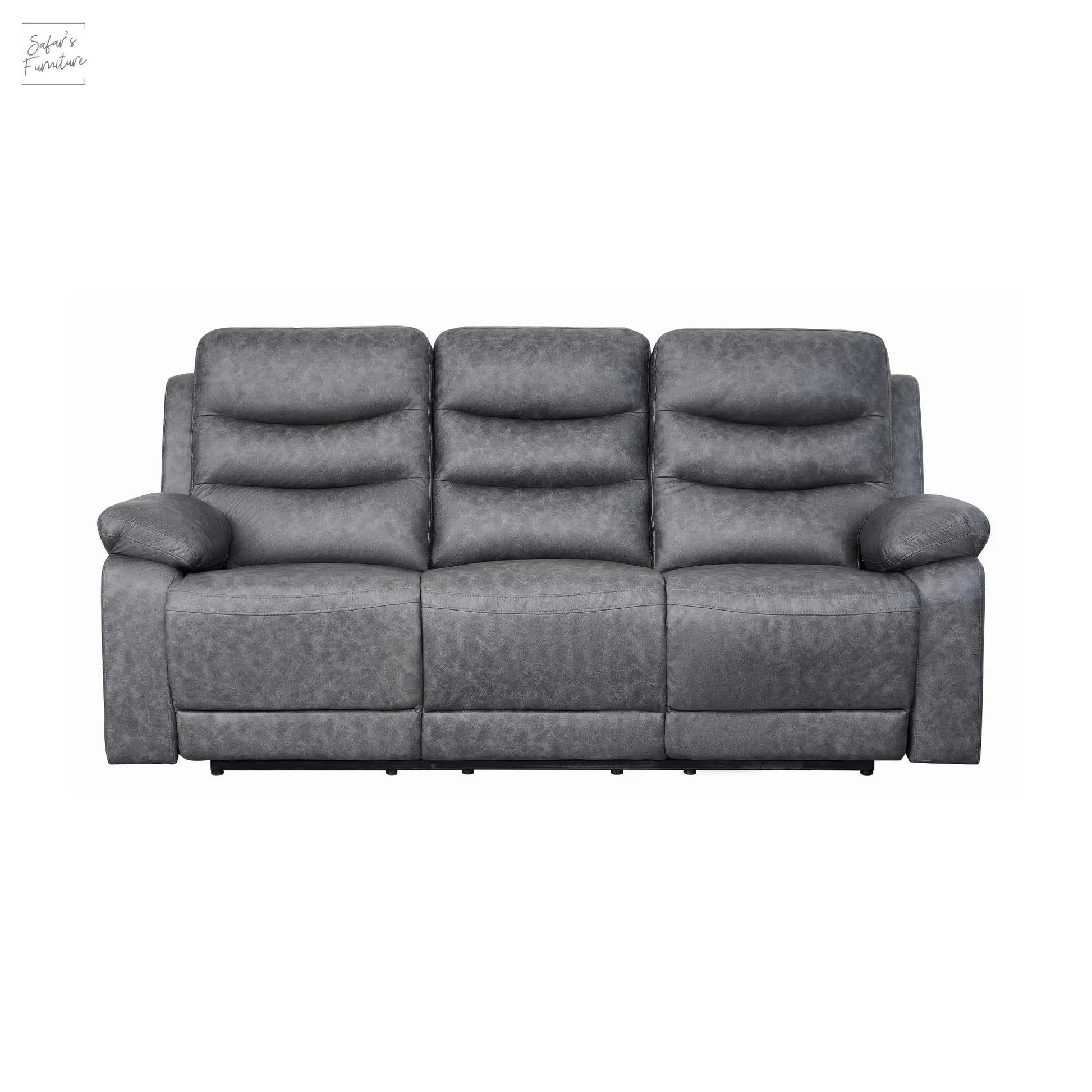 London 3 Seater Grey Electric Recliner My Store