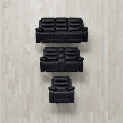 London Black Electric Recliner Set (1+2+3 Seaters) My Store