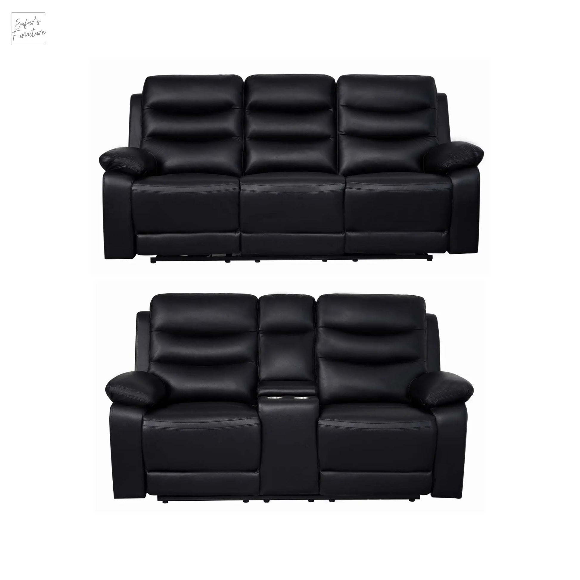 London Black Electric Recliner Set (2+3 Seaters) My Store