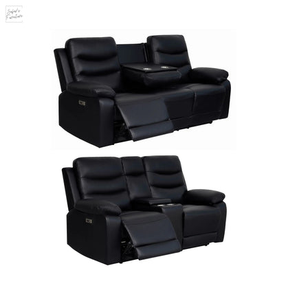 London Black Electric Recliner Set (2+3 Seaters) My Store