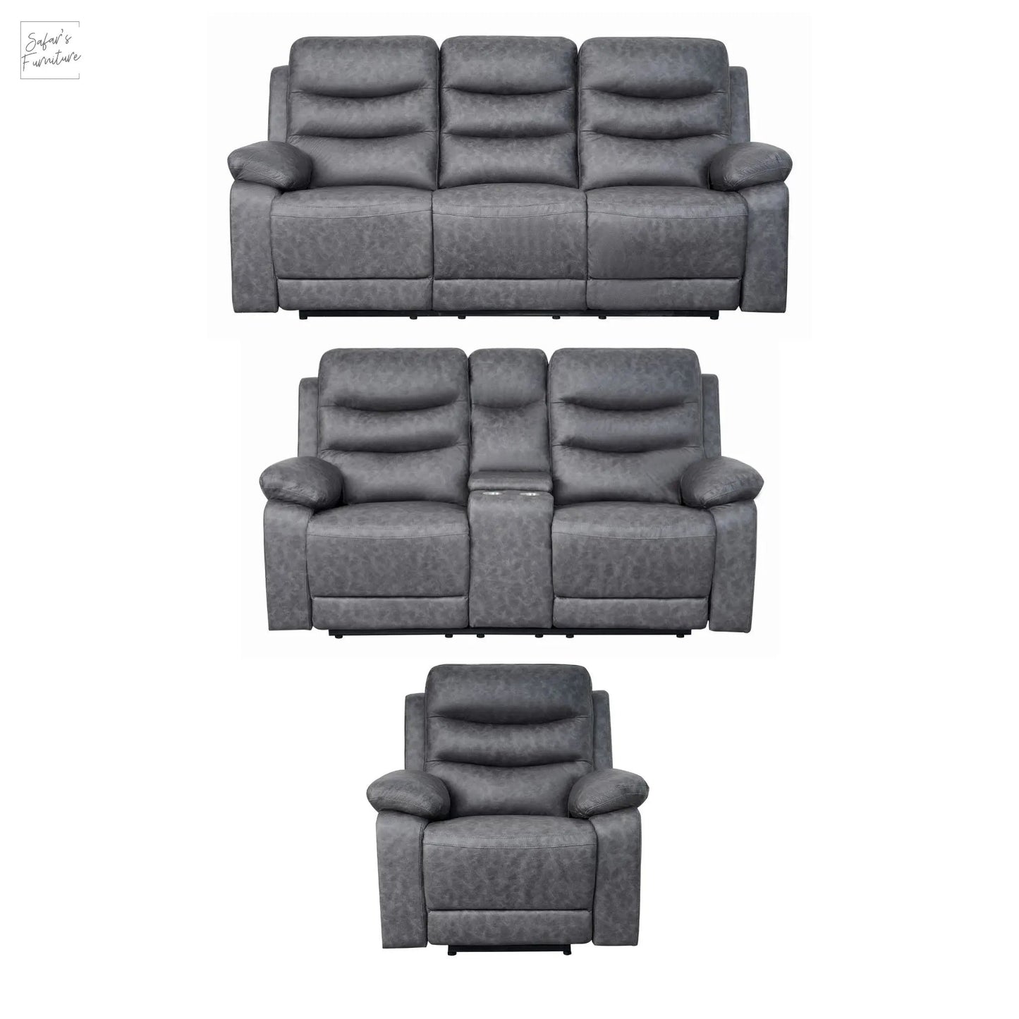 London Grey Electric Recliner Set (1+2+3 Seaters) My Store