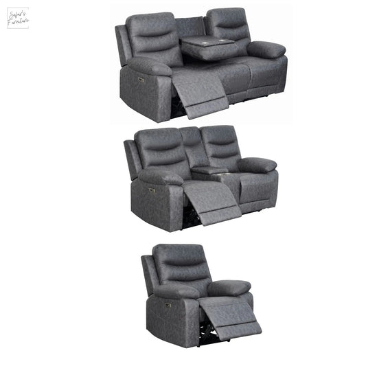 London Grey Electric Recliner Set (1+2+3 Seaters) My Store