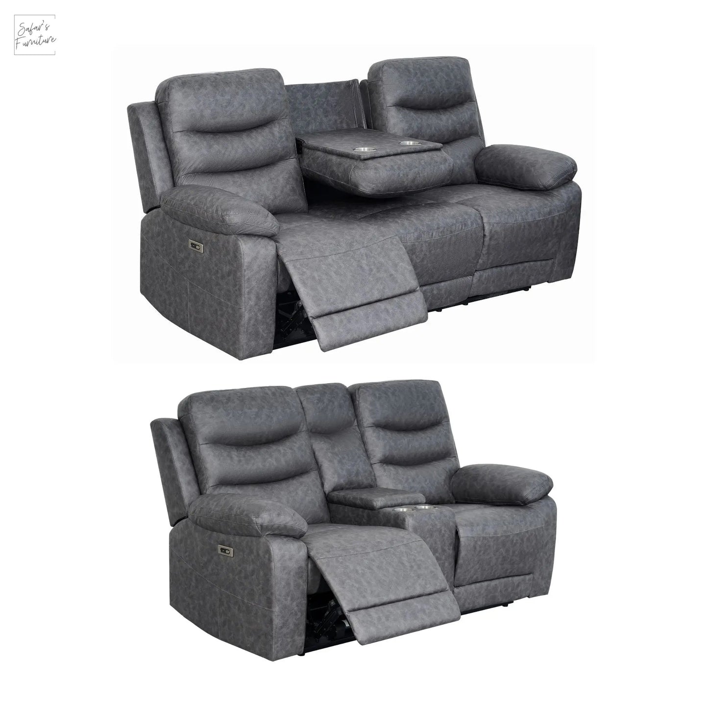 London Grey Electric Recliner Set (2+3 Seaters) My Store