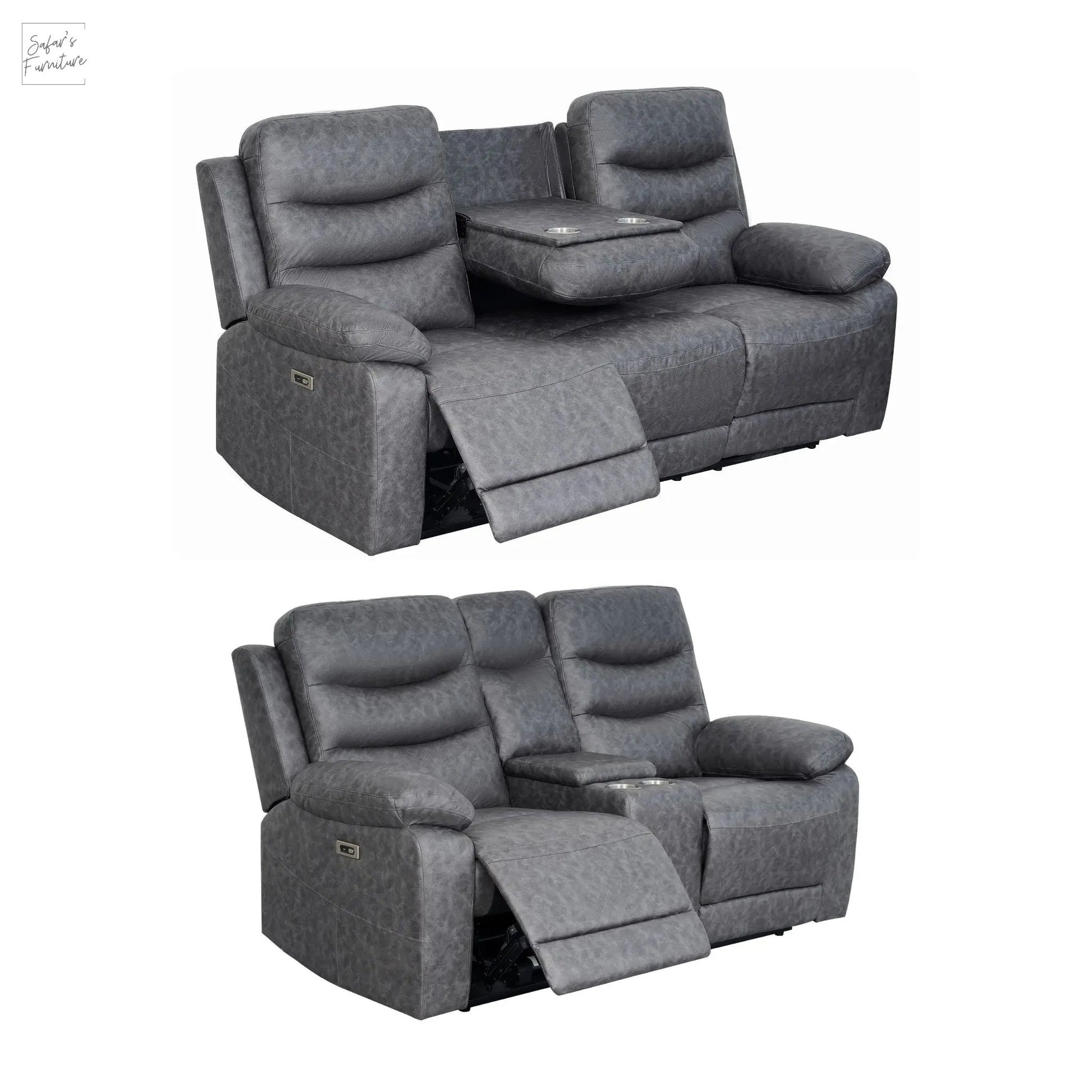 London Grey Electric Recliner Set (2+3 Seaters) My Store