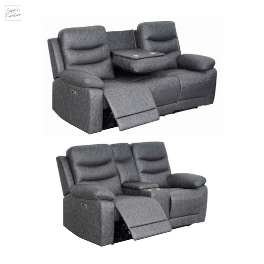 London Grey Electric Recliner Set (2+3 Seaters) My Store