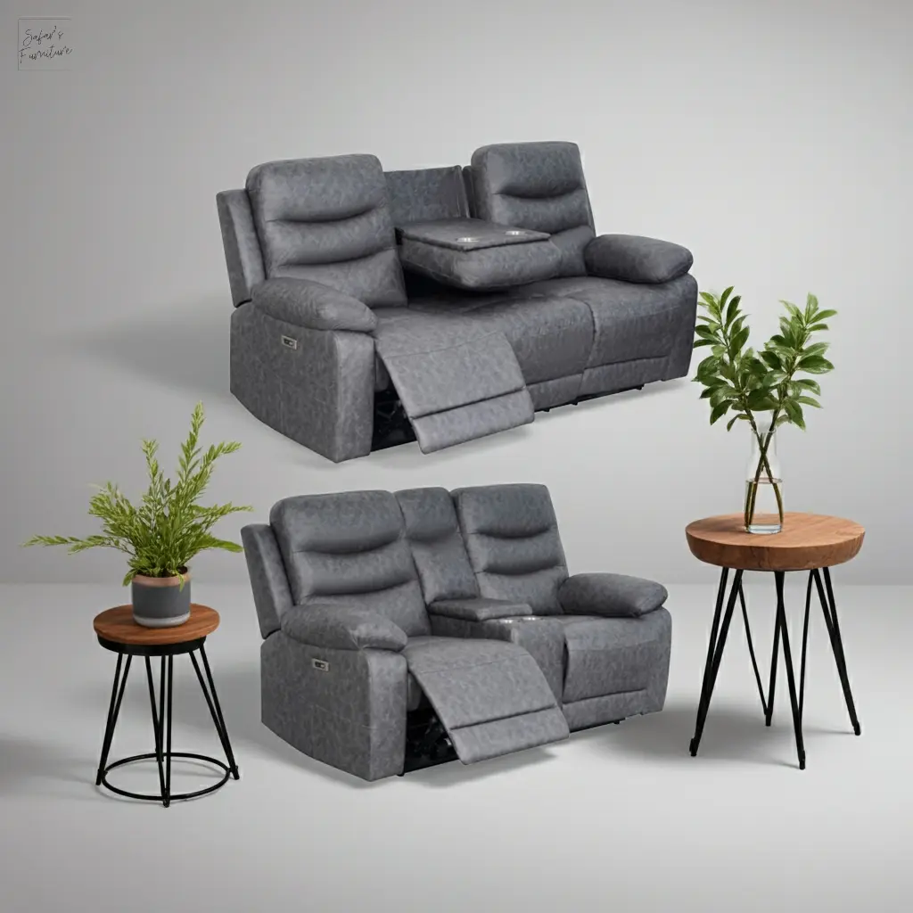 London Grey Electric Recliner Set (2+3 Seaters) My Store