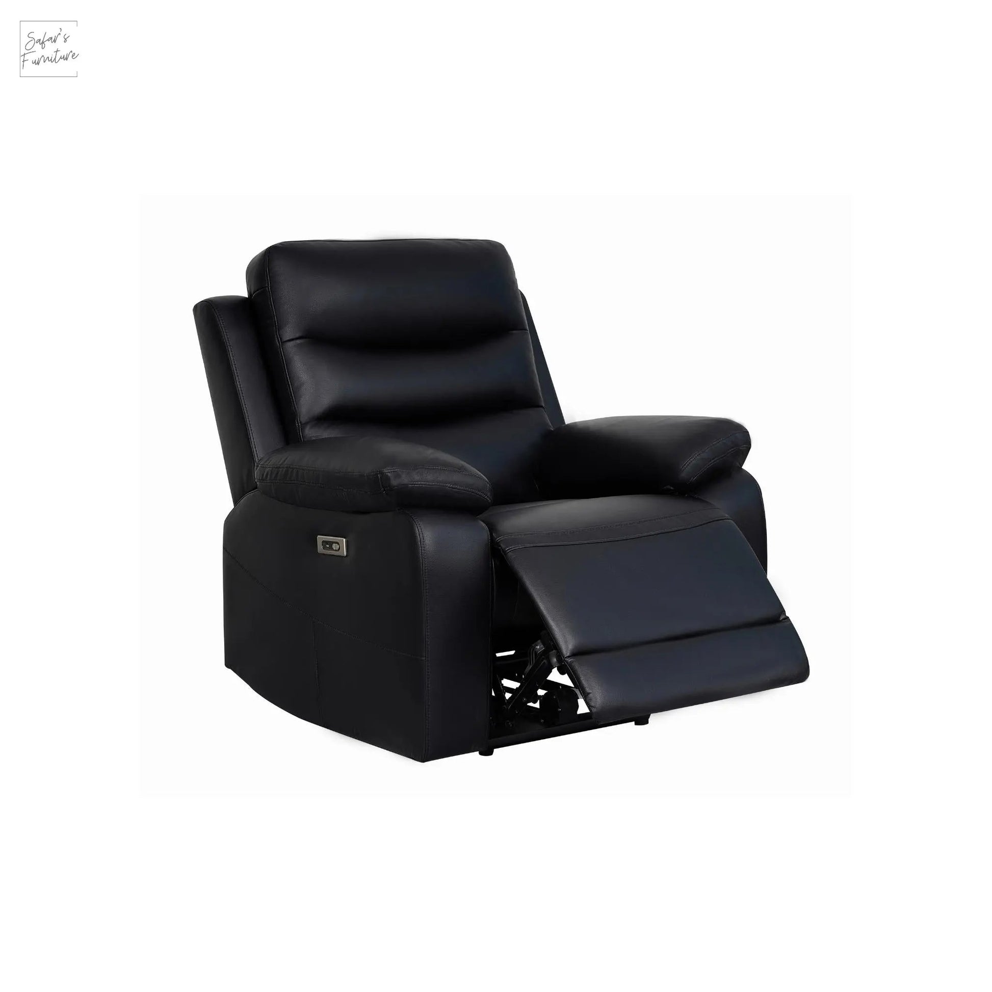 London Single Black Electric Recliner My Store