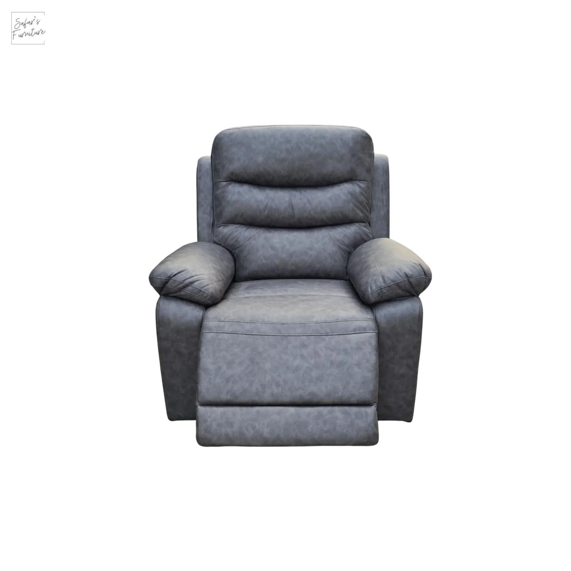 London Single Grey Electric Recliner My Store