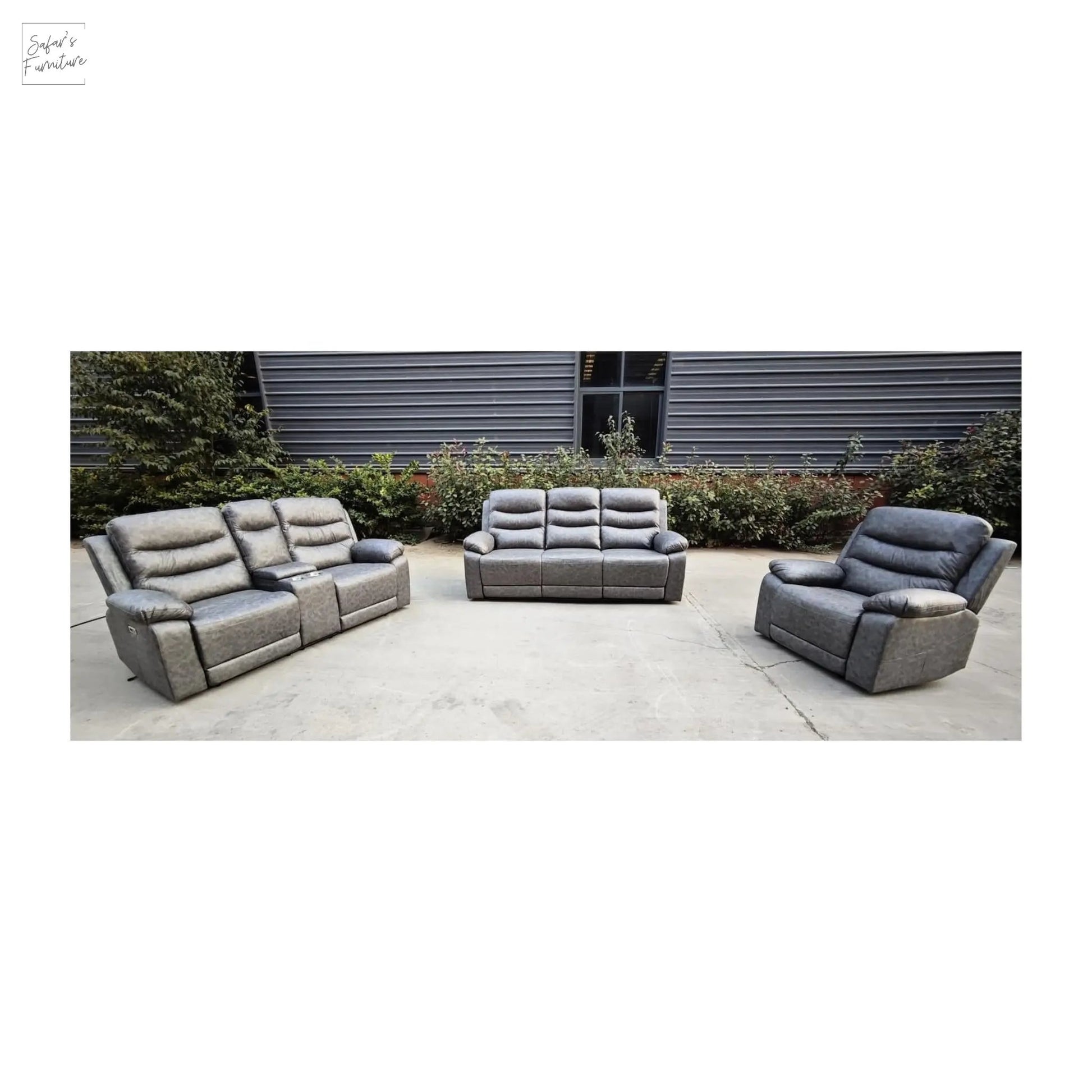 London Single Grey Electric Recliner My Store