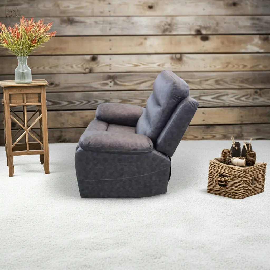 London Single Grey Electric Recliner My Store