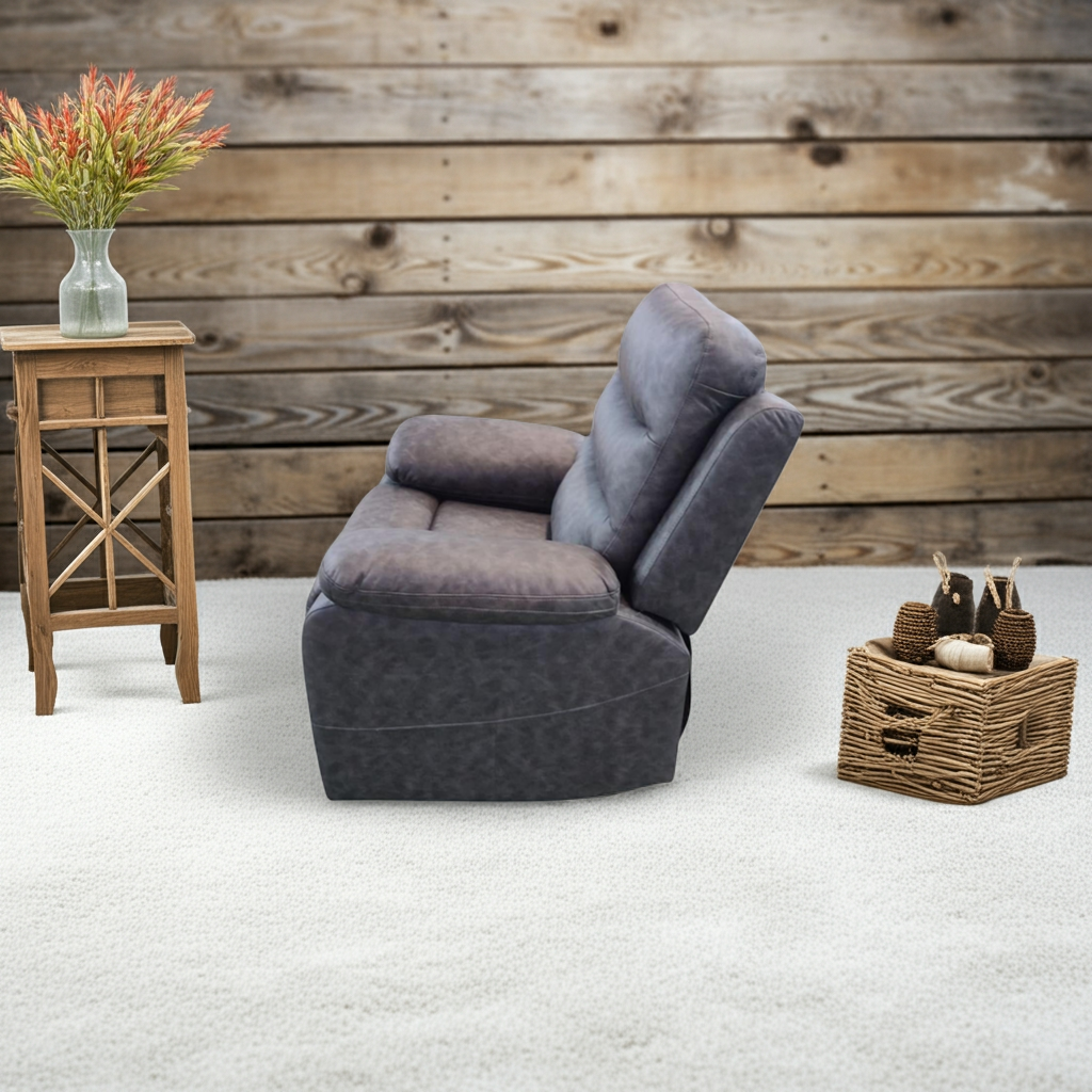 London Single Grey Electric Recliner