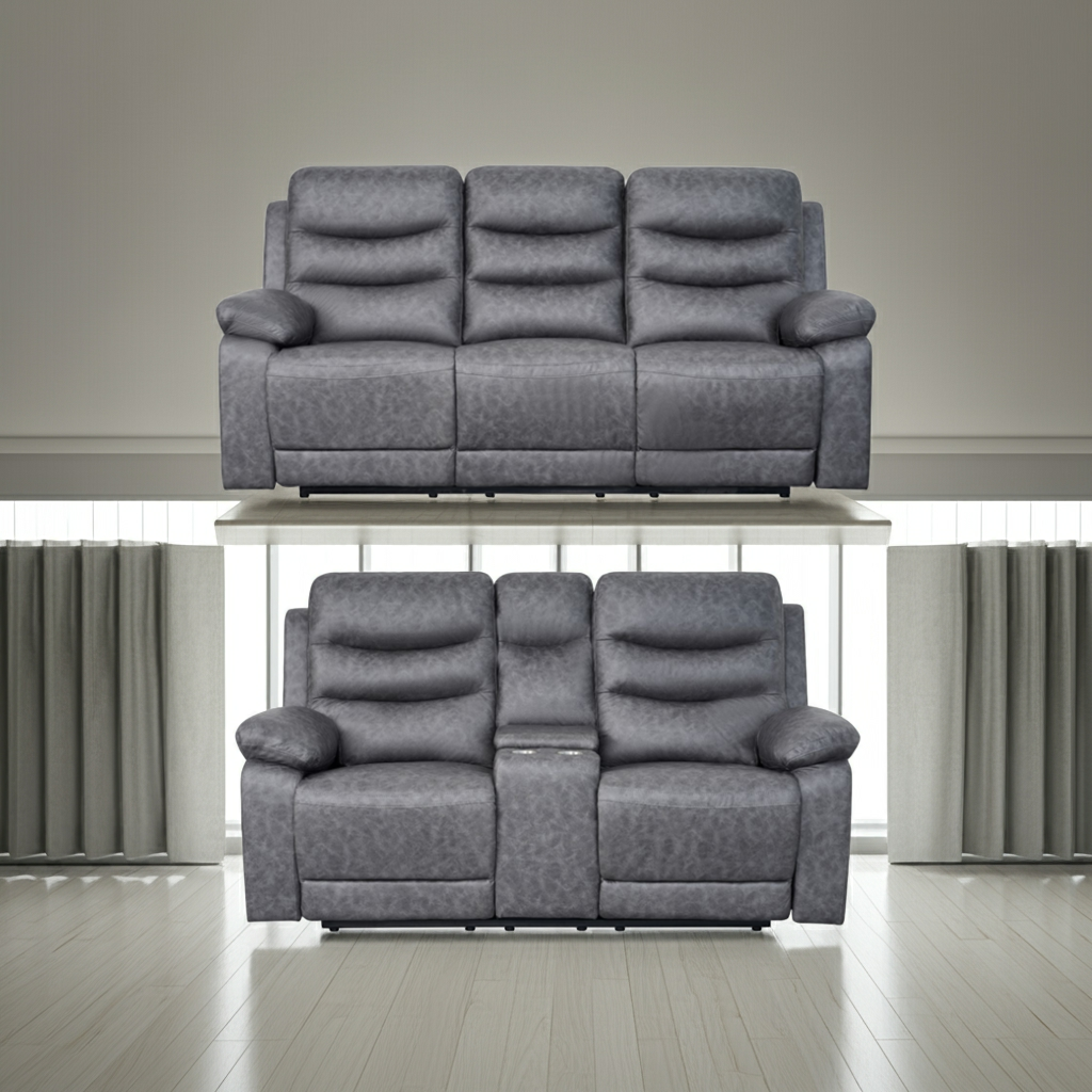London Grey Electric Recliner Set (2+3 Seaters)
