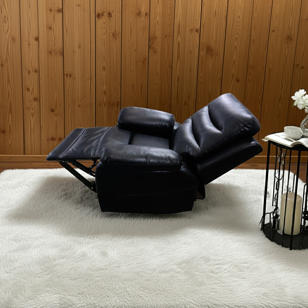 London Single Black Electric Recliner