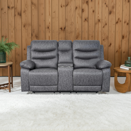 London 2 Seater Grey Electric Recliner